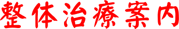 骨法式整体　治療案内